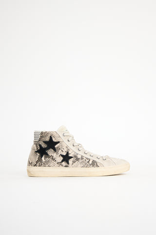 The Kooples Printed Leather Sneaker