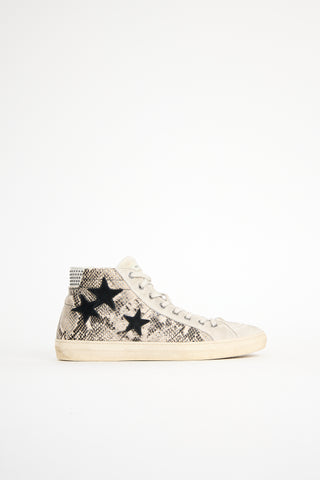 The Kooples Printed Leather Sneaker