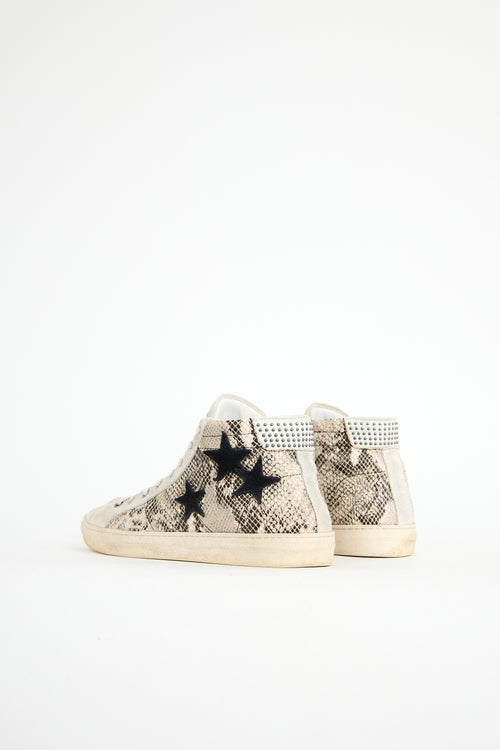 The Kooples Printed Leather Sneaker