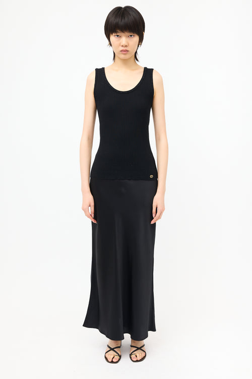 Chanel Rib Knit CC Tank Top