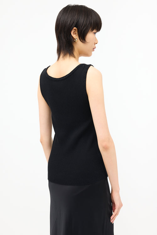Chanel Rib Knit CC Tank Top