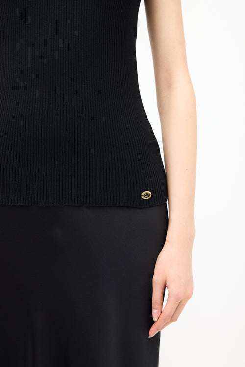 Chanel Rib Knit CC Tank Top