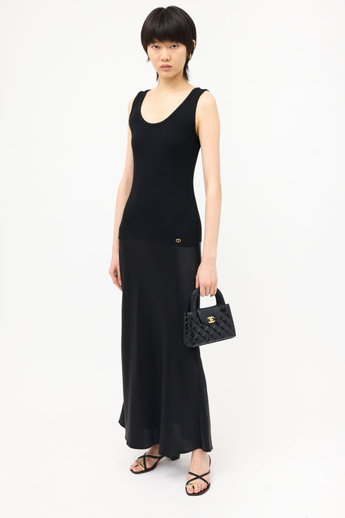 Chanel Rib Knit CC Tank Top