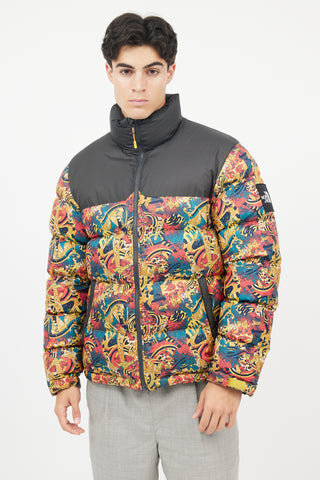 The North Face Black & Multicolour Down Puffer Jacket