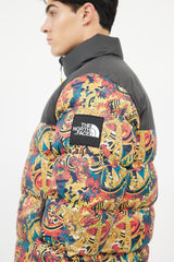 The North Face Black & Multicolour Down Puffer Jacket