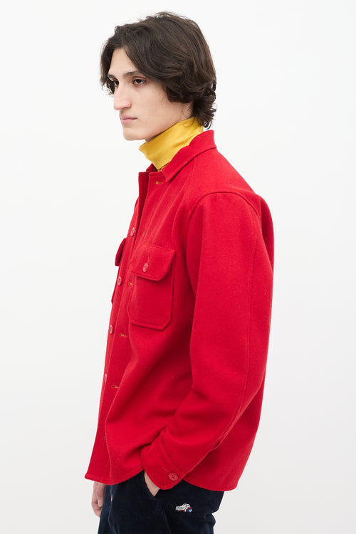 The Real McCoy's Red Wool Military Souvenir Shirt