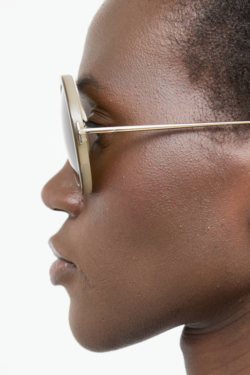 The Row X Linda Farrow Circular Sunglasses
