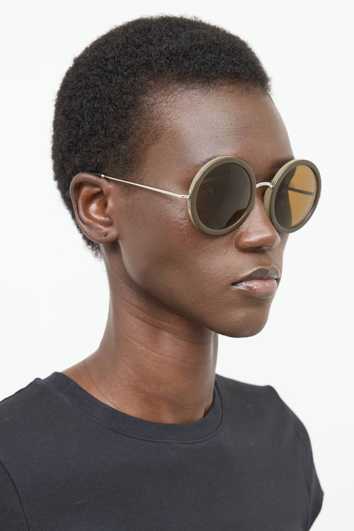 The Row X Linda Farrow Circular Sunglasses