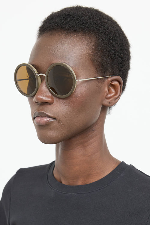 The Row X Linda Farrow Circular Sunglasses