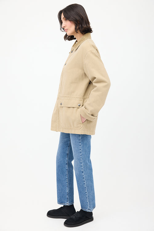 The Row Beige Cotton Canvas Frank Jacket