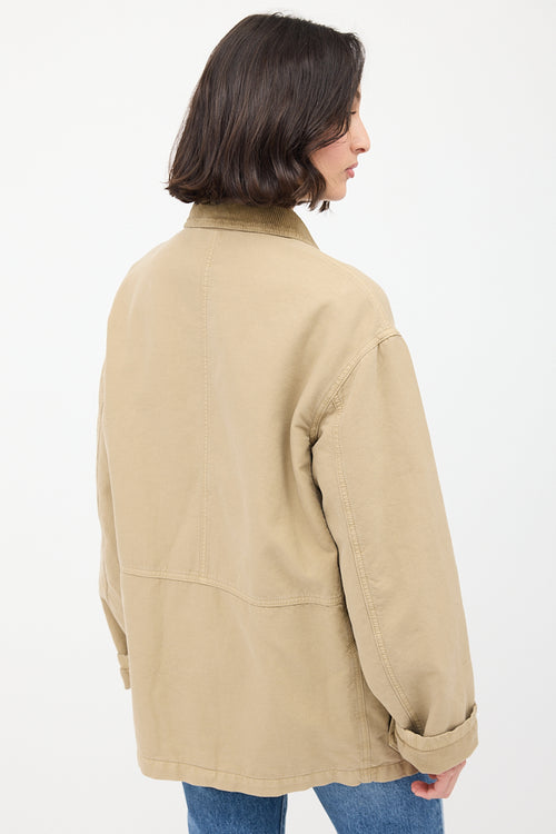 The Row Beige Cotton Canvas Frank Jacket