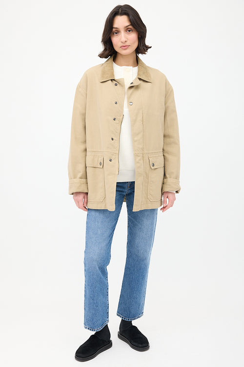 The Row Beige Cotton Canvas Frank Jacket