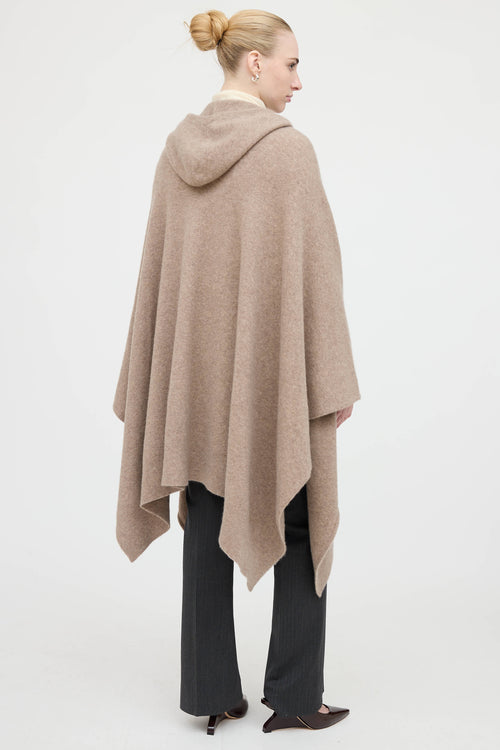 The Row Cashmere Hooded Zip Cape