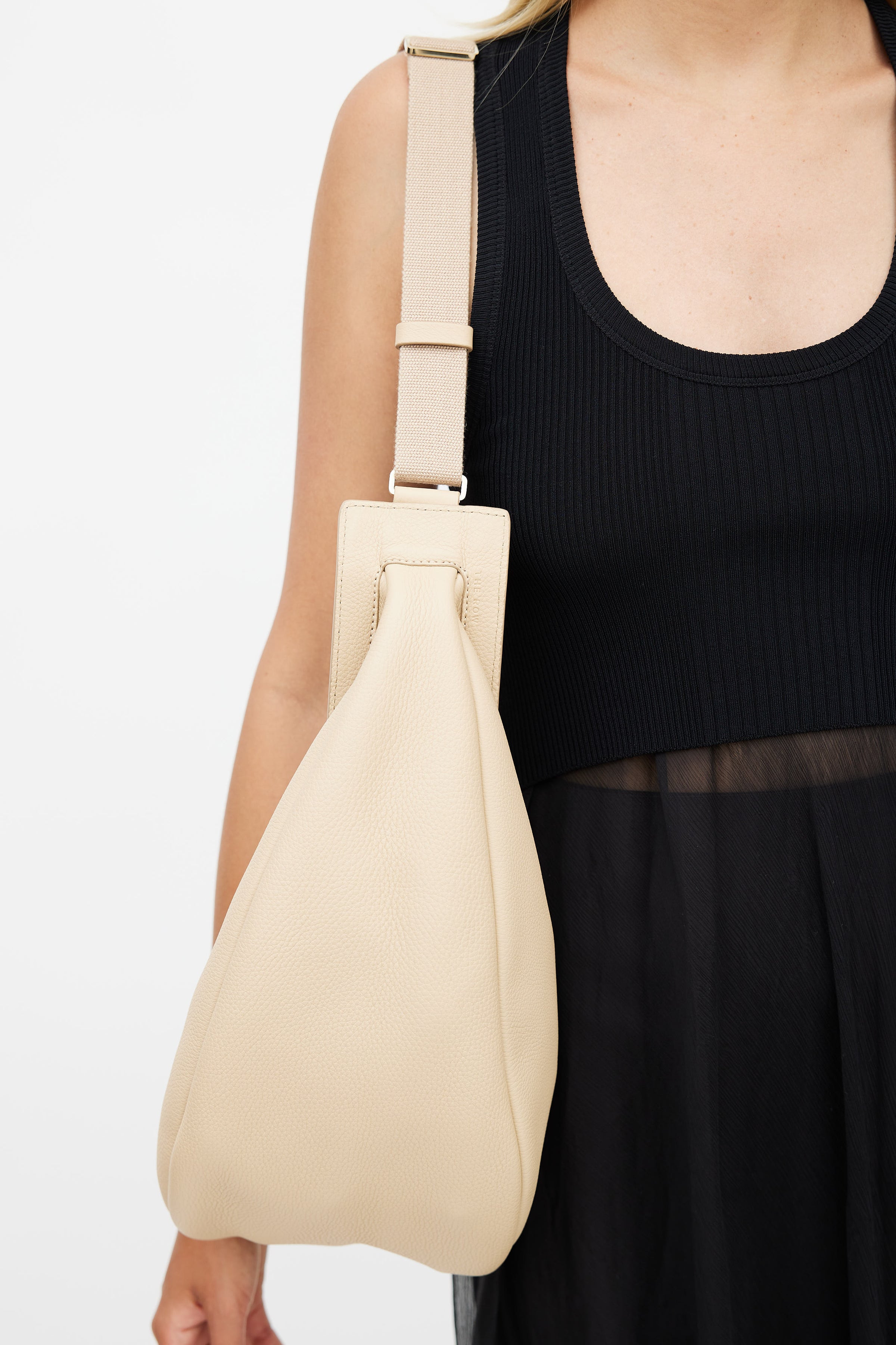 The Row, Slouchy banana large white shoulder bag