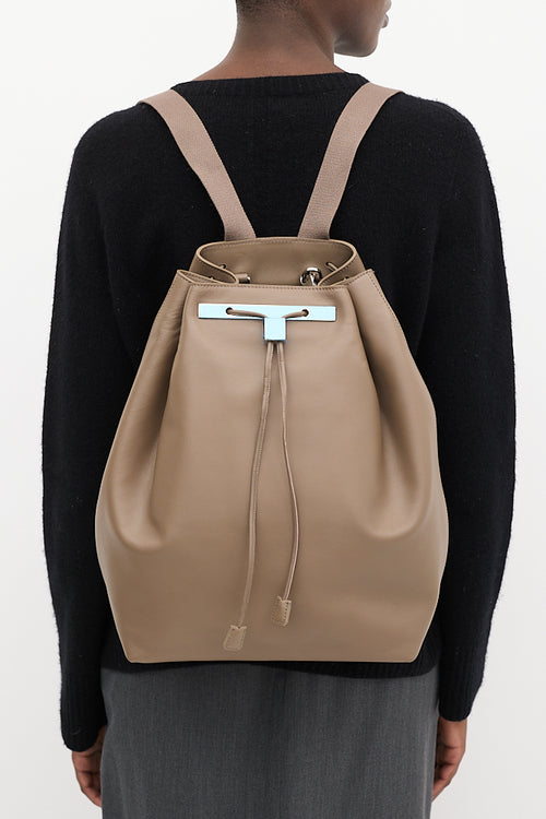 The Row French Grey Leather Backpack 11 Bag