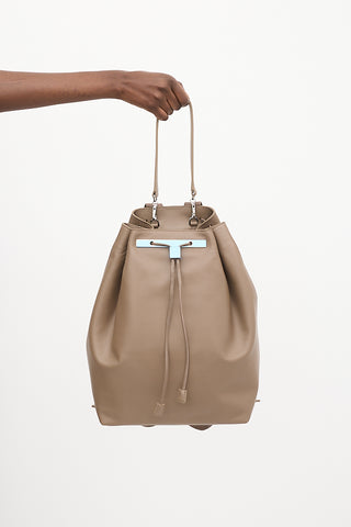 The Row French Grey Leather Backpack 11 Bag