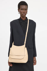 The Row Leather Sideby Flap Shoulder Bag