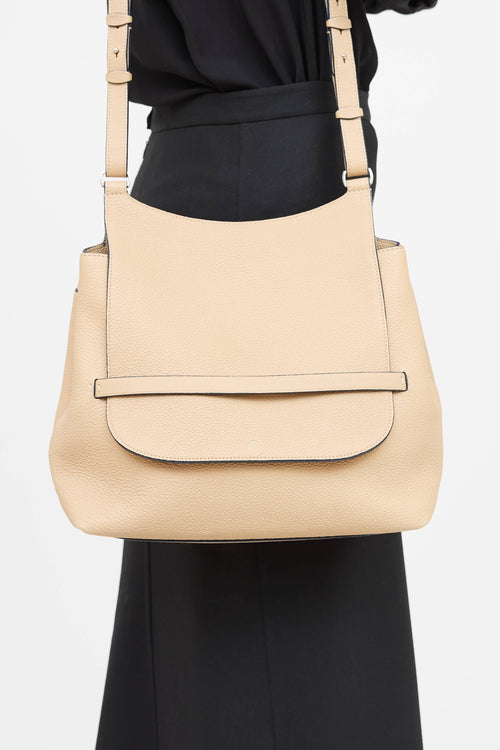 The Row Leather Sideby Flap Shoulder Bag