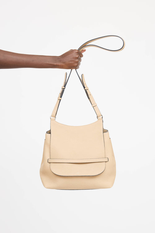The Row Leather Sideby Flap Shoulder Bag