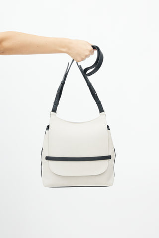 The Row Beige & Black Canvas Sideby Bag
