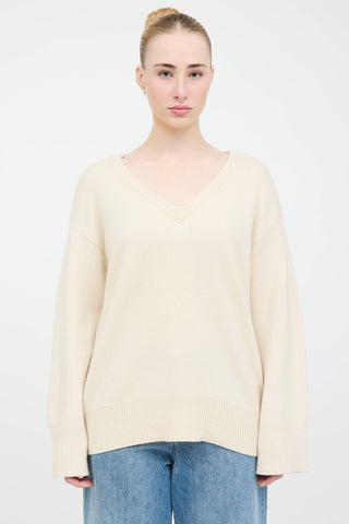 The Row Cashmere V-Neck Sweater