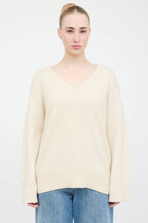 The Row Cashmere V-Neck Sweater