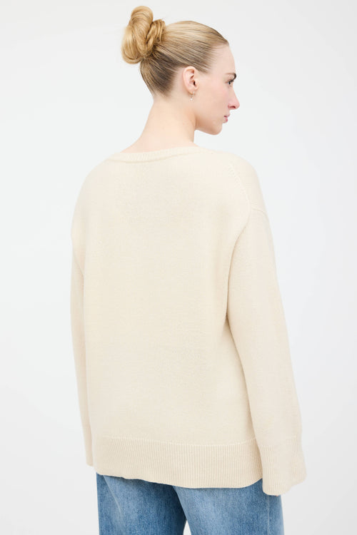 The Row Cashmere V-Neck Sweater