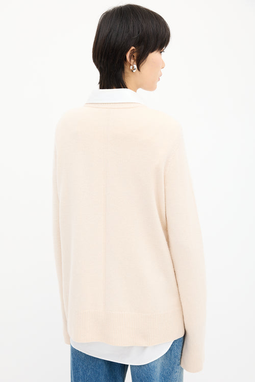 The Row Cream Wool & Cashmere Davion Sweater