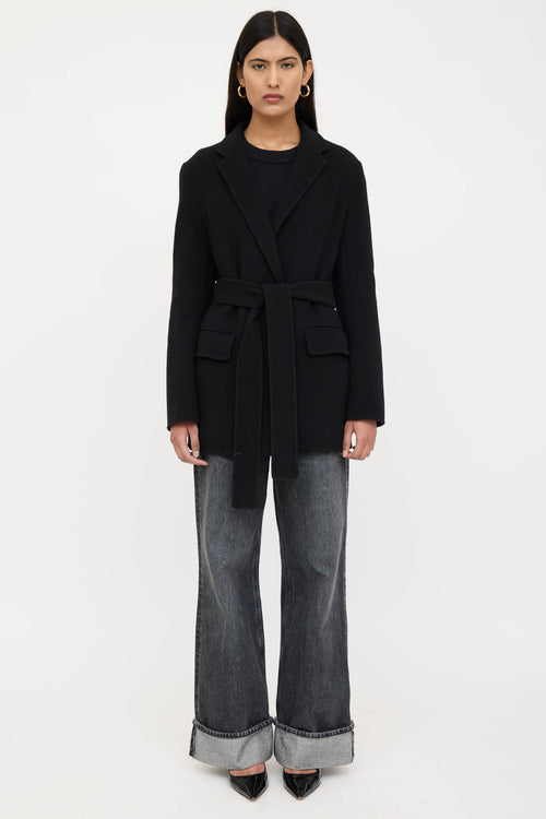 Wool Belted Blazer