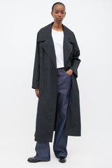 The Row Black Cadel Belted Trench Coat