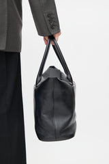 The Row Black Carryall Leather Bag
