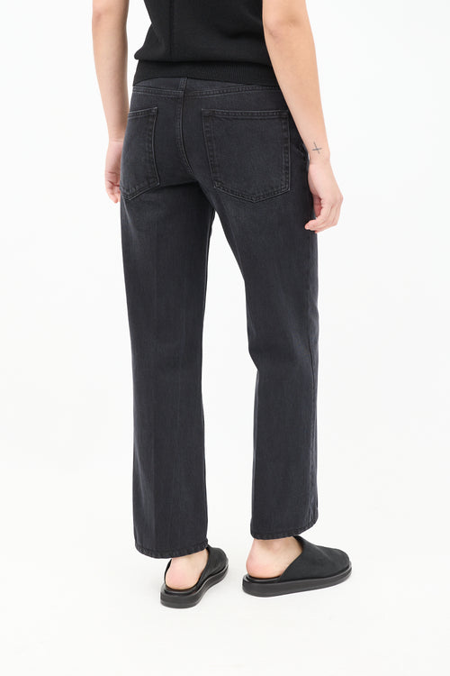 The Row Black Caryl Straight Leg Jeans