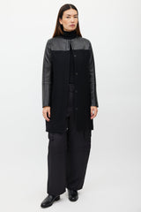 The Row Black Cashmere Leather Coat
