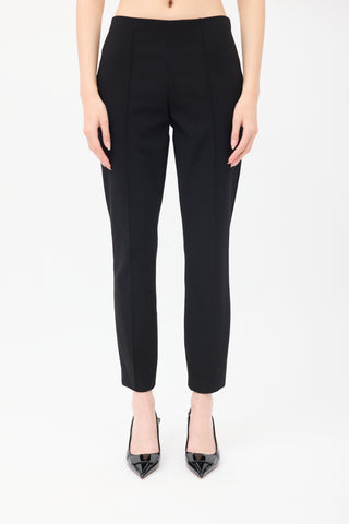 The Row Black Cotton & Nylon Soroc Pintuck Trouser