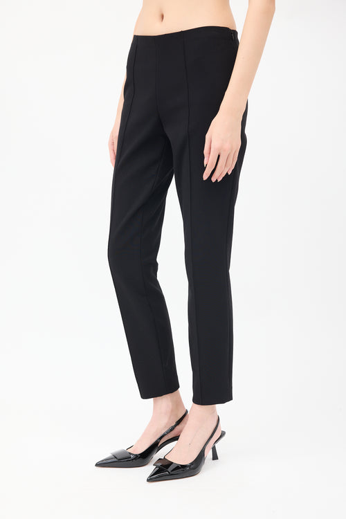 The Row Black Cotton & Nylon Soroc Pintuck Trouser