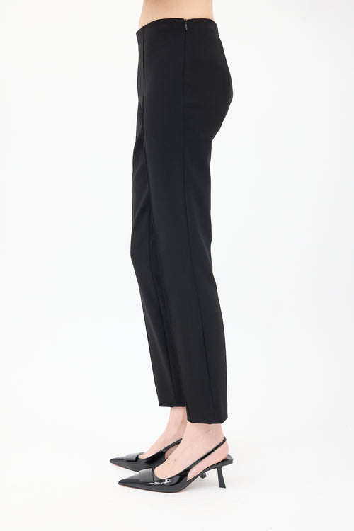 The Row Black Cotton & Nylon Soroc Pintuck Trouser