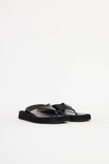 The Row Leather & Suede Ginza Sandal