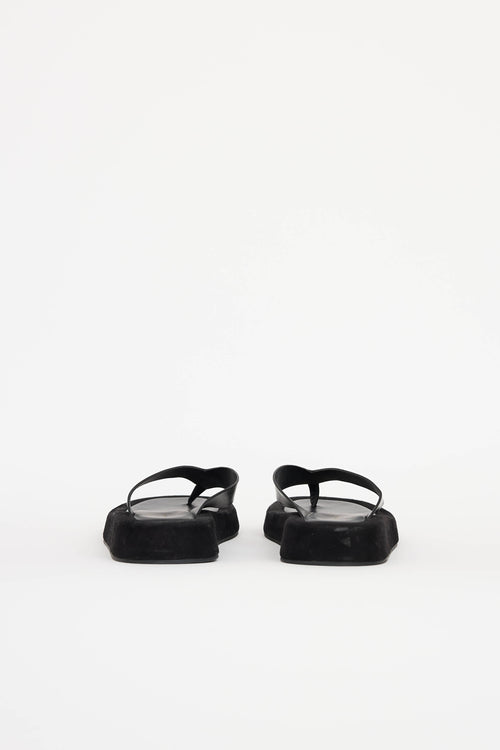 The Row Leather & Suede Ginza Sandal