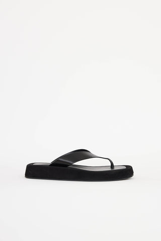 The Row Leather & Suede Ginza Sandal
