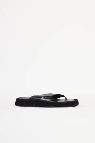 The Row Leather & Suede Ginza Sandal