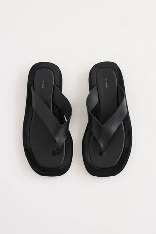 The Row Leather & Suede Ginza Sandal