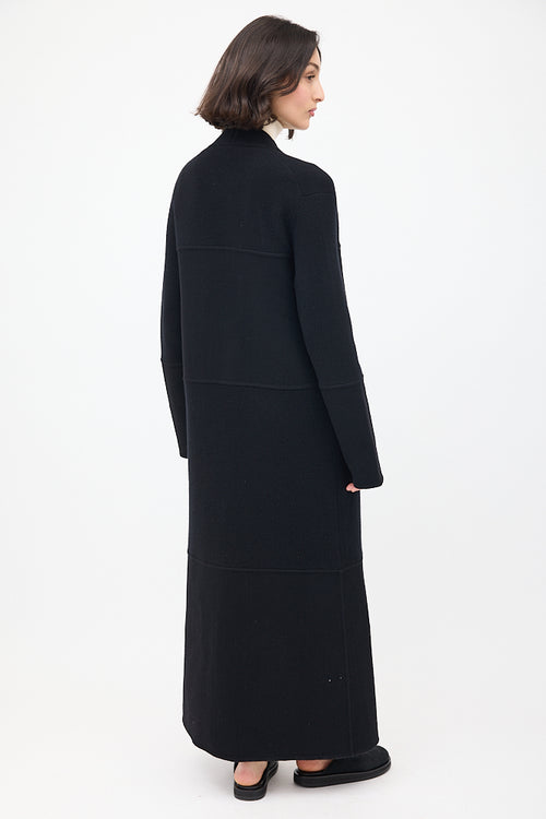 The Row Black Knit & Woven Ariane Coat