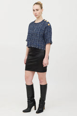 The Row Leather Mini Skirt
