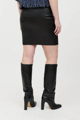 The Row Leather Mini Skirt
