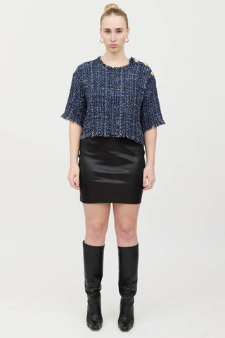 The Row Leather Mini Skirt