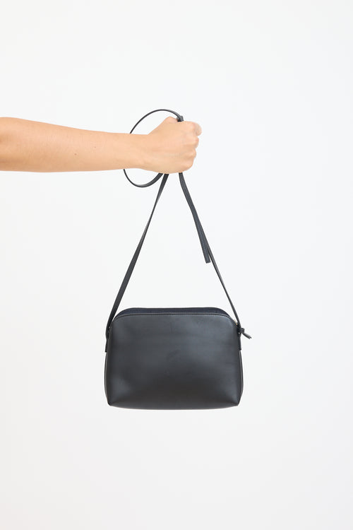 The Row Black Leather Pouch Bag