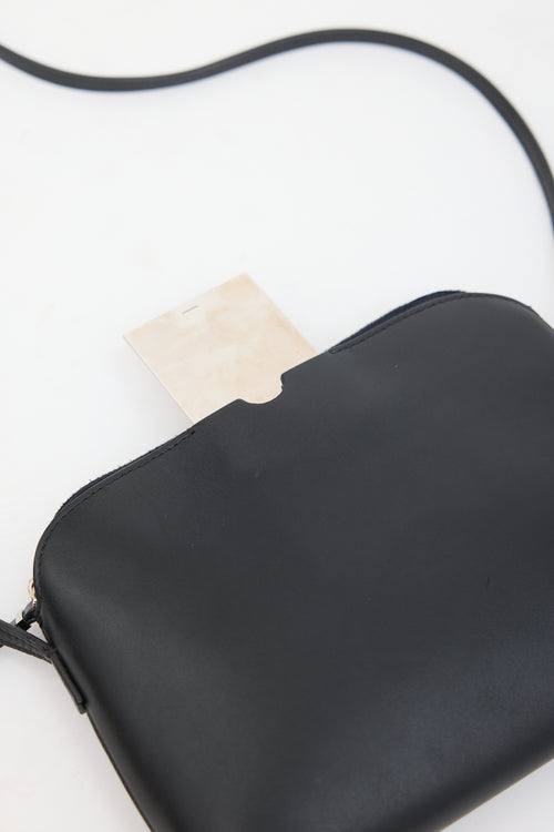 The Row Black Leather Pouch Bag