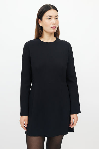 Black Long Sleeve Shift Dress