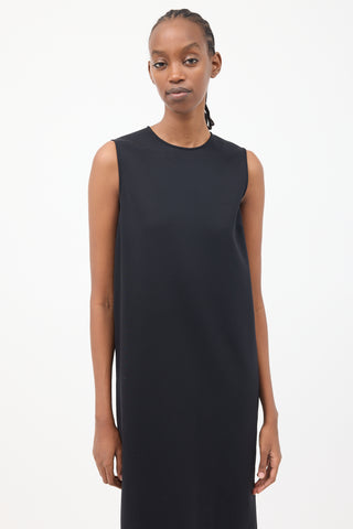 The Row Black Neoprene Sheath Dress