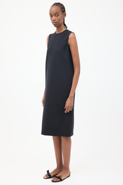 The Row Black Neoprene Sheath Dress